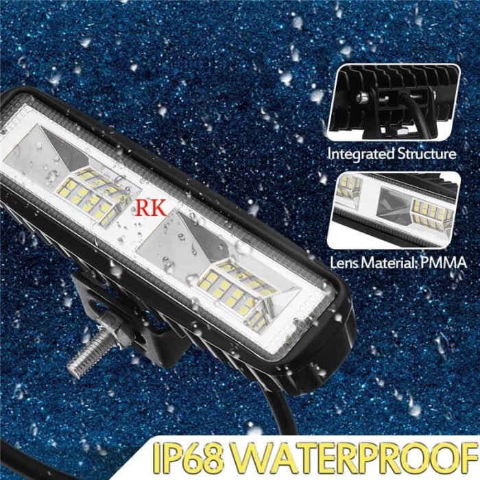LAMPU TEMBAK SOROT LED MOBIL DAN MOTOR MODEL SLIM WATERPROOF OFFROAD