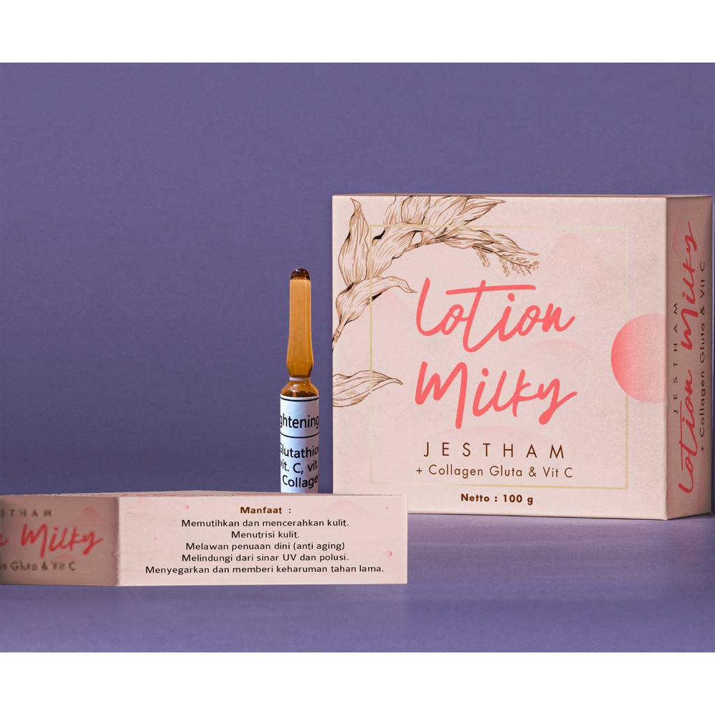 PEMUTIH VIRAL  Lotion Injeksi Milky Jestham + Collagen Gluta & Vit C
