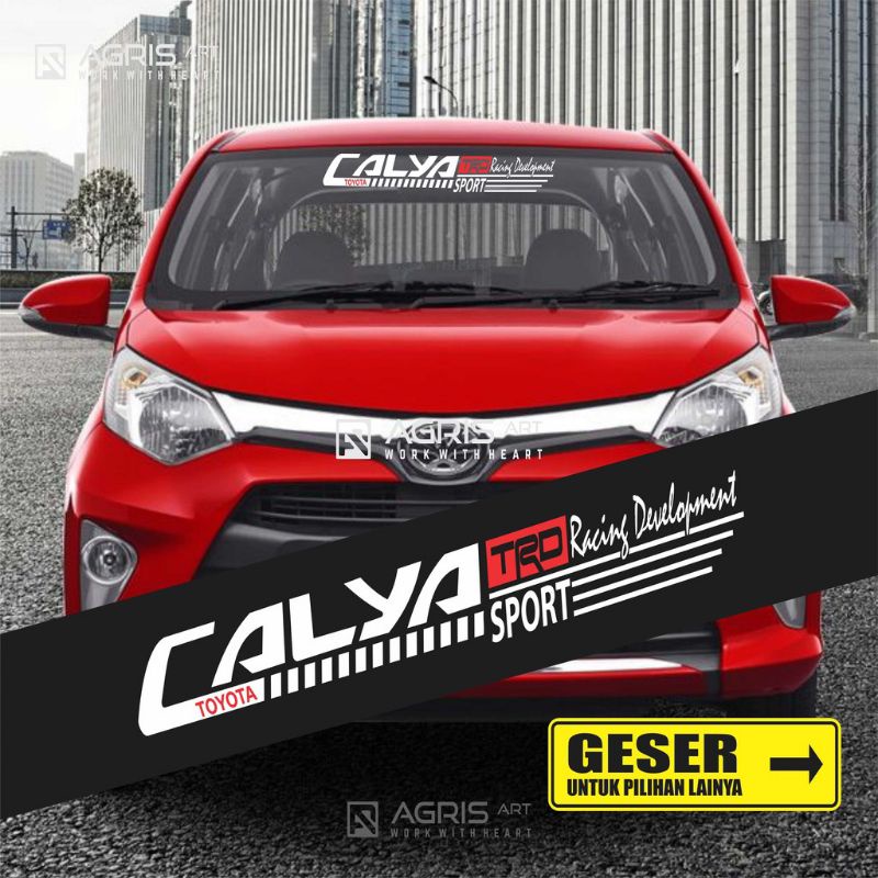 sticker stiker cutting variasi stiker kaca depan mobil calya