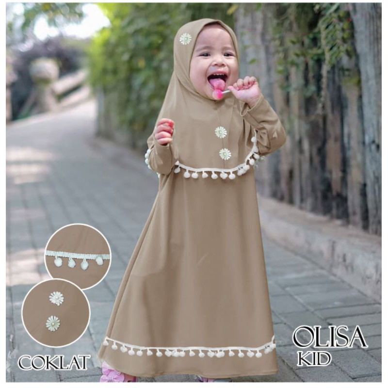 Pakaian Muslim Anak Perempuan / Gamis Anak perempuan 2-4 Tahun