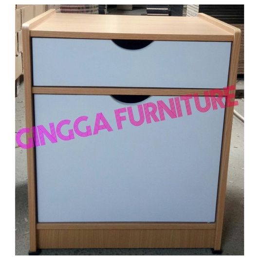 NAKAS BED SIDE LEMARI SUDUT RANJANG KAYU MINIMALIS PARTIKEL BOAR LACI MURAH