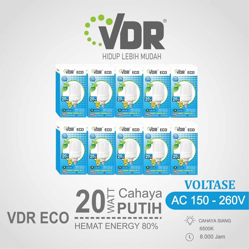 Jual Lampu Led Watt Vdr Eco Paket Pcs Shopee Indonesia