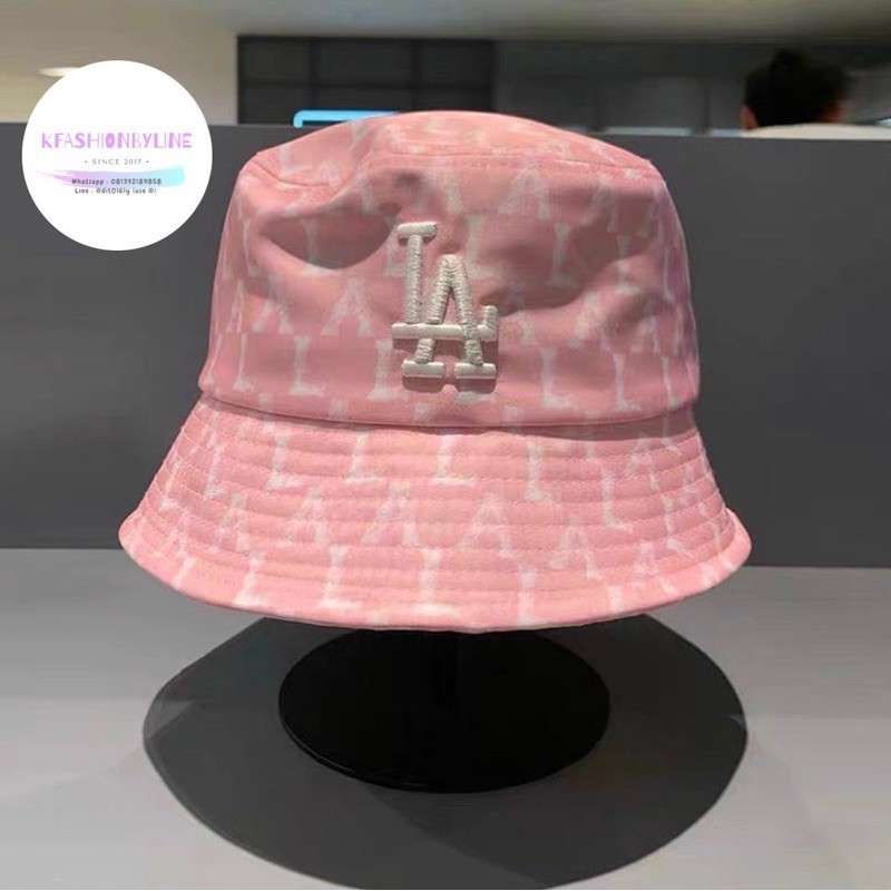 MLB Monogram Crayon Bucket Hat - Pink