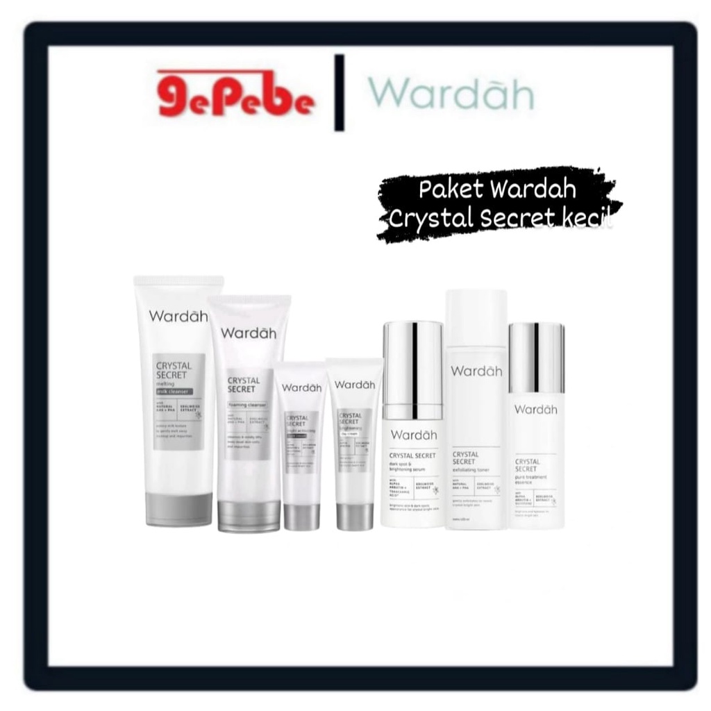 Paket Wardah Crystal Secret Series Complete Package Skincare (Kecil)