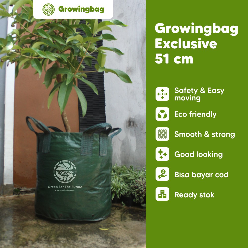 Growing Bag Planter Bag Polybag Pot Grow Garden Tabulampot Kantong Semai Tanaman Buah Bibit Benih St