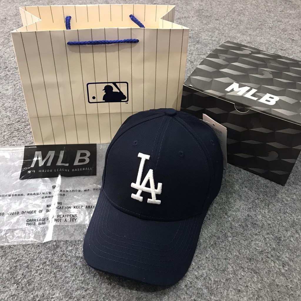 Topi MLB Original Import - LA MLB Classic Navy Logo White