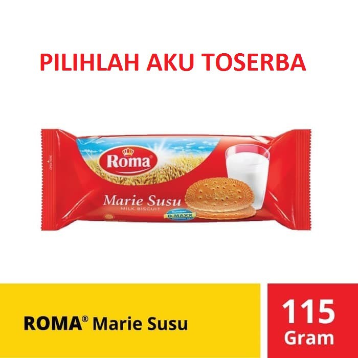 Biskuit Roma Marie Susu Biscuit 115 gr - ( HARGA 1 PCS )