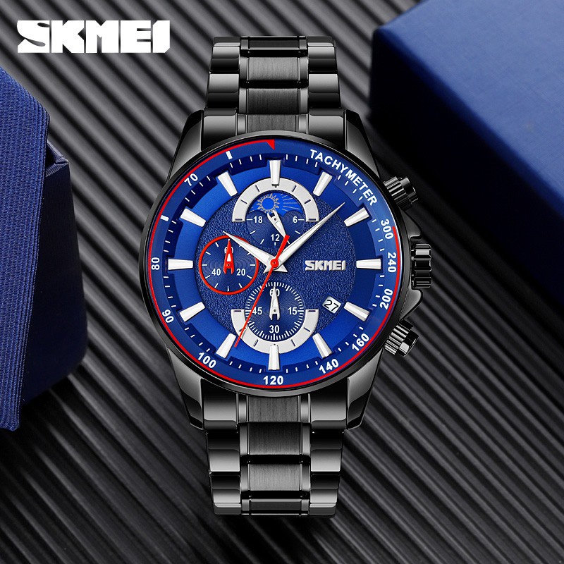 SKMEI 9250 Jam Tangan Pria Analog Stainless Steel WK-SBY