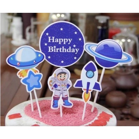 Topper Kue Astronot (isi 6 Pcs)