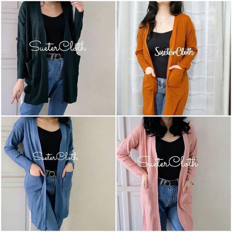 Belleza outlet baju rajut Cardigan rajut atasan wanita BELLE OVERSIZE