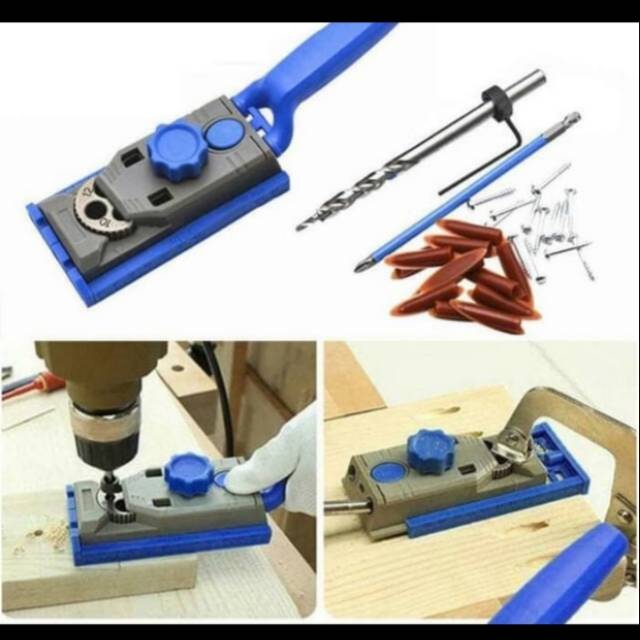 POCKET HOLE JENIUS DOWEL JIG PEMBATAS MATA BOR MULTIFUNGSI 