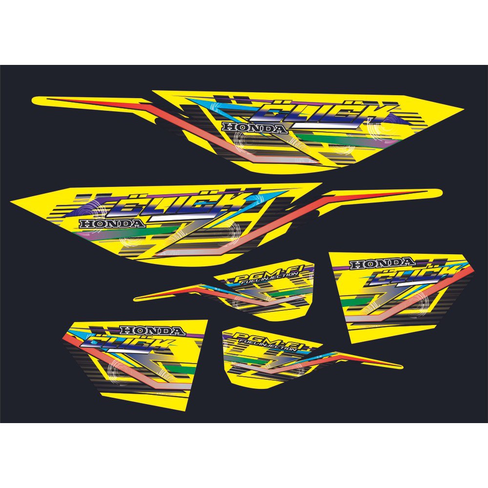 Jual STICKER BABYLOOK VARIASI VARIO LED 125-150 KUNING THAILAND ...