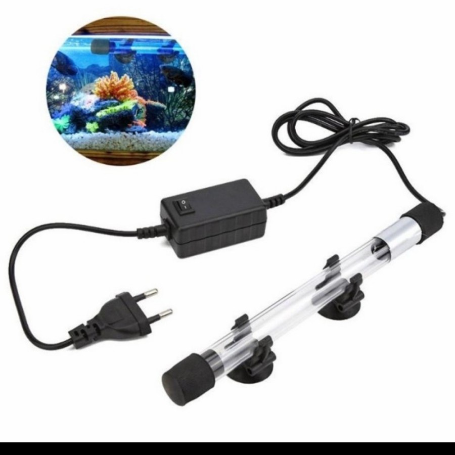 Lampu uv aquarium 7 watt anti virus bakteri uvc aksesoris kolam ikan A