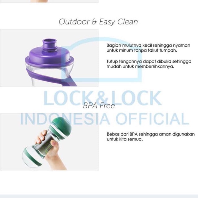 Botol Air Minum Dumbbell lock&amp;lock original vietnam