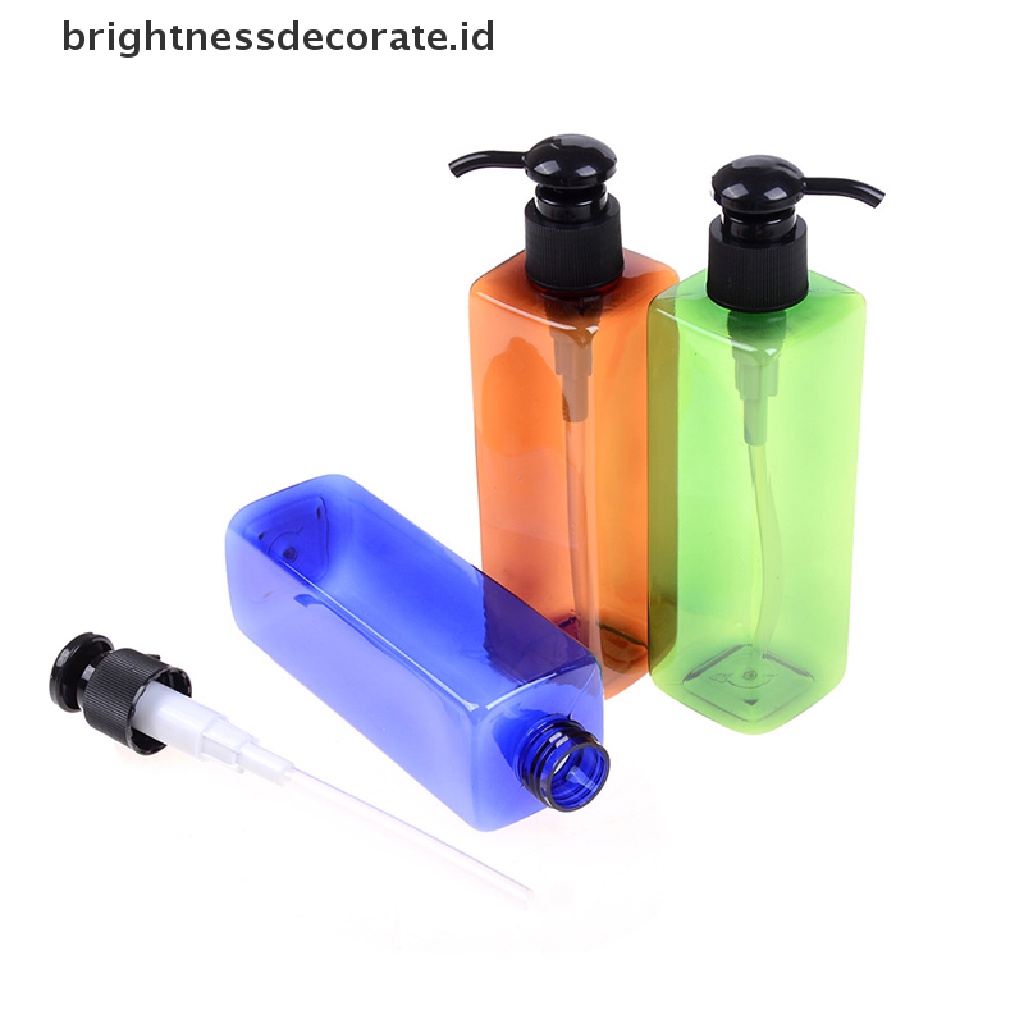 1pc Botol Dispenser Sabun Cair Sampo Model Pompa Tangan Bahan Plastik 250ml Untuk Kamar Mandi