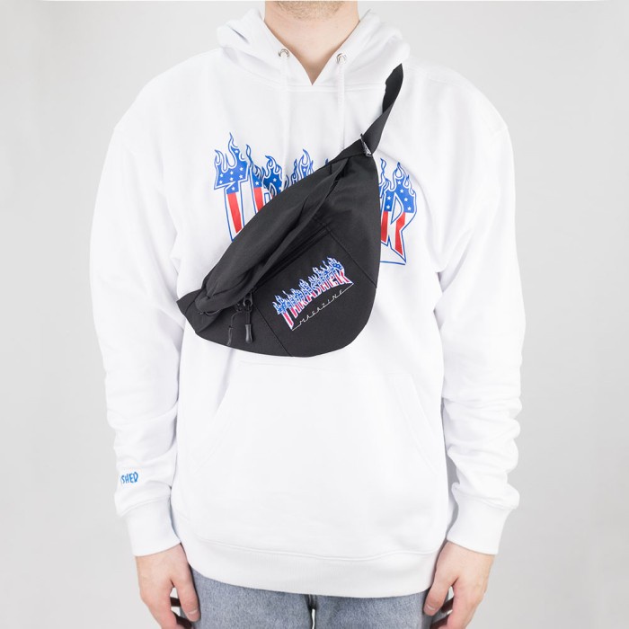 Thrasherr Japan Licensed Flame Patriot Waist Bag