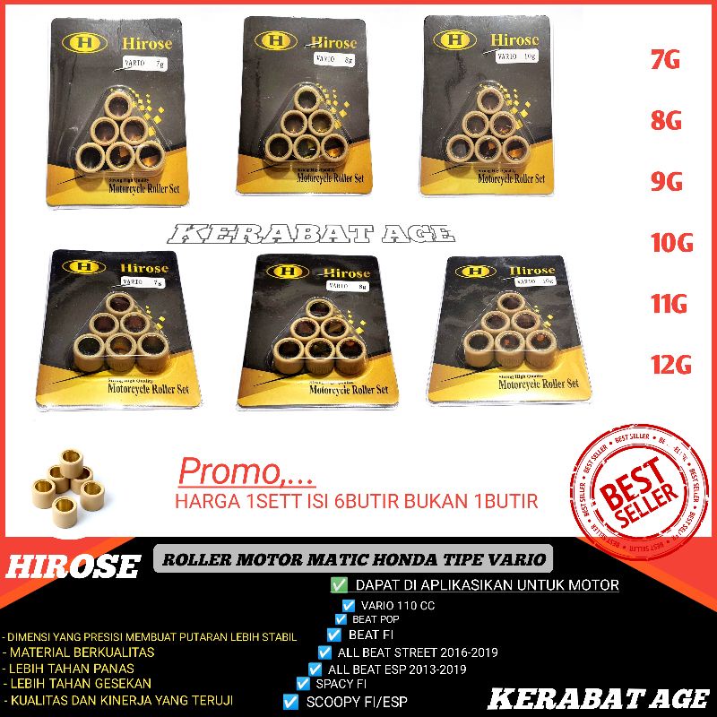 ROLLER ROLER LOLER BEAT FI BEAT ESP BEAT STREET BEAT POP VARIO 110 KARBU SCOOPY ESP 9 10 11 8 7 12 GRAM GR YSS