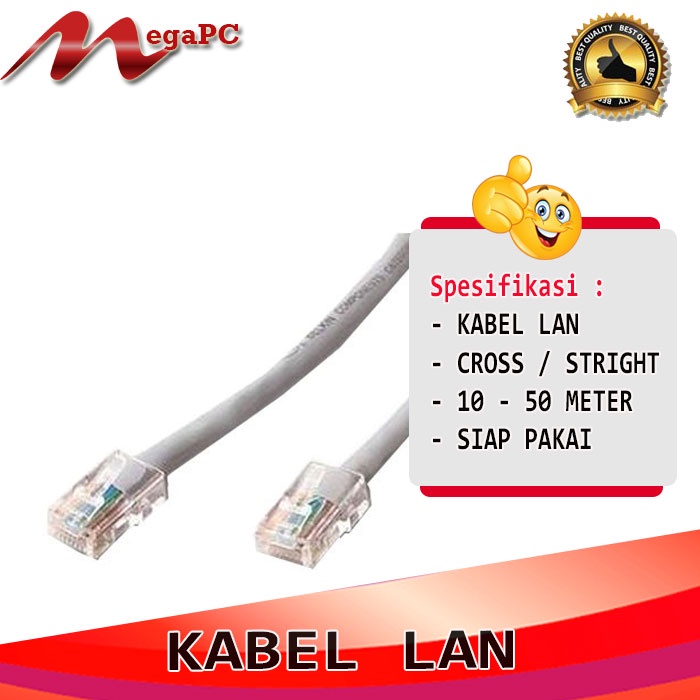 Kabel Internet LAN 10 meter Sampai 50 Meter Siap Pakai