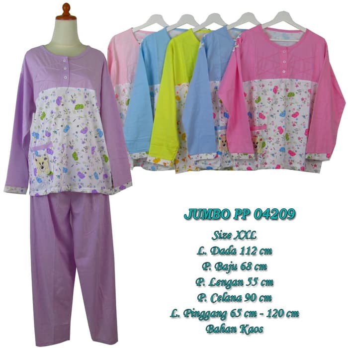 Pajamas - Daster - Piyama Baju Tidur Jumbo Lengan Panjang Grosir Produk Terbaik