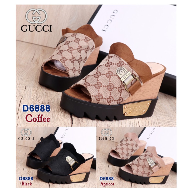 CK04 WEDGES GUCCI D6888 / SEPATU WANITA SEPATU IMPOR