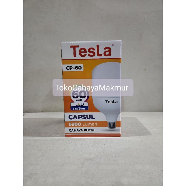 Lampu LED Bohlam Capsul 60w 60watt Tesla Cahaya Putih Hemat Energy