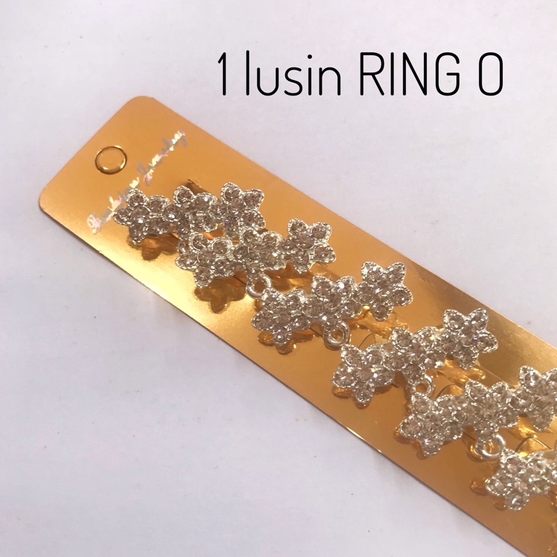 12 pcs bros dagu / 1 lusin bros dagu / bros dagu lusinan / bros dagu harga grosir / grosiran / Bahan Bros Juntai / Bahan Bros / Bros Kecil / Bros Mini / Bros Jilbab / Bros Dada / Bros Hijab-O-SILV-THREEFLW-1LSN