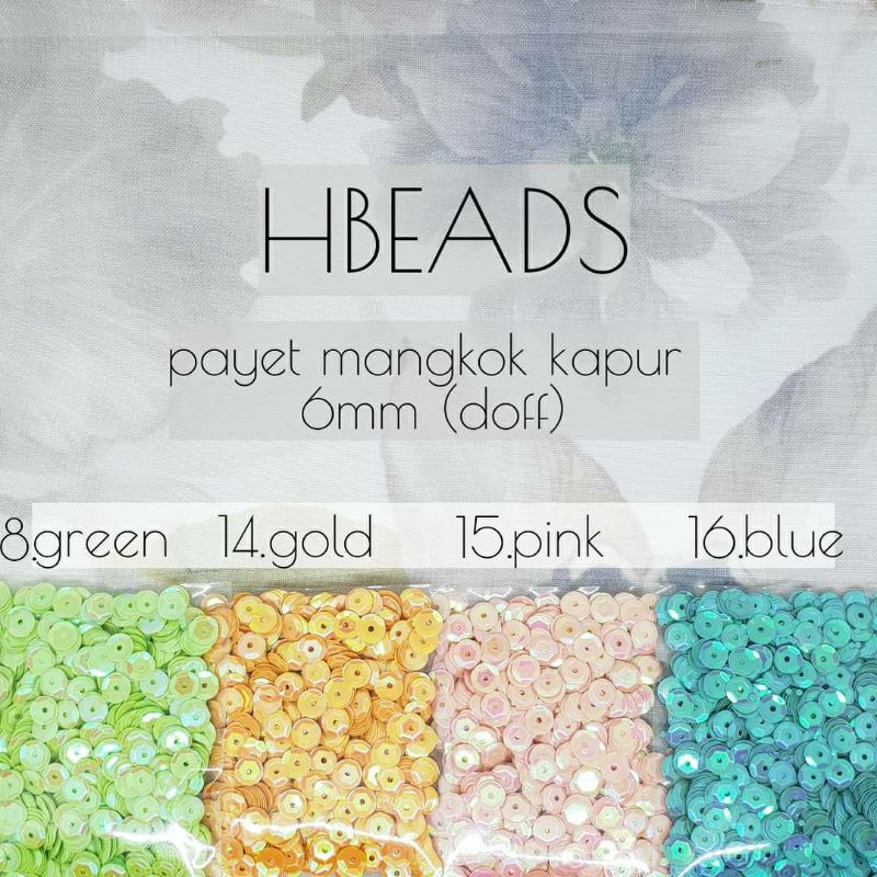 SQ1506 | 20gram Sequin 6mm / payet mangkok