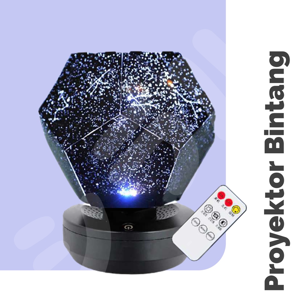 Lampu Tidur Proyektor Bintang LED Starry Night Sky Remote Control Malam