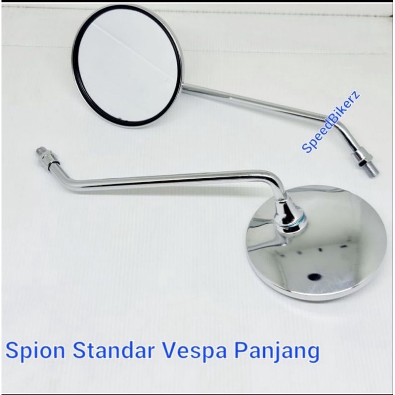 Kaca Spion Standar Vespa Panjang Crome Spion Fazzio FAZIO/ Spion Bulat Panjang Crome / Spion Clasik Clasic klasik