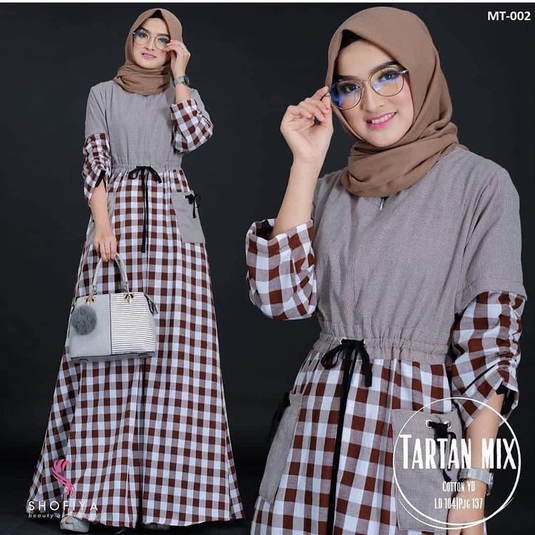 Gamis dewasa Katun Rayon Polos Crinkle dress mewah putih V7T5 kekinian original Busui Friendly remaj