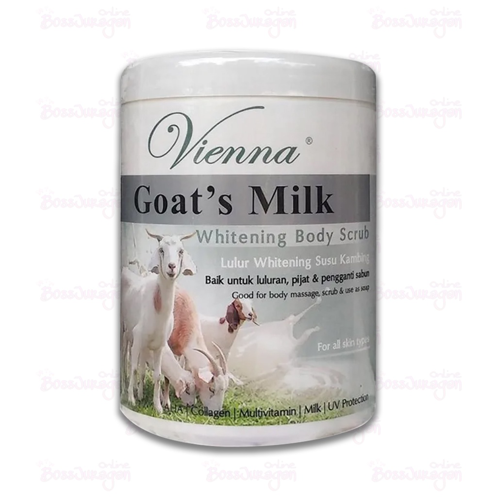 (BOSS) (1kg) VIENNA BODY SCRUB GOAT'S MILK - 1KG POT