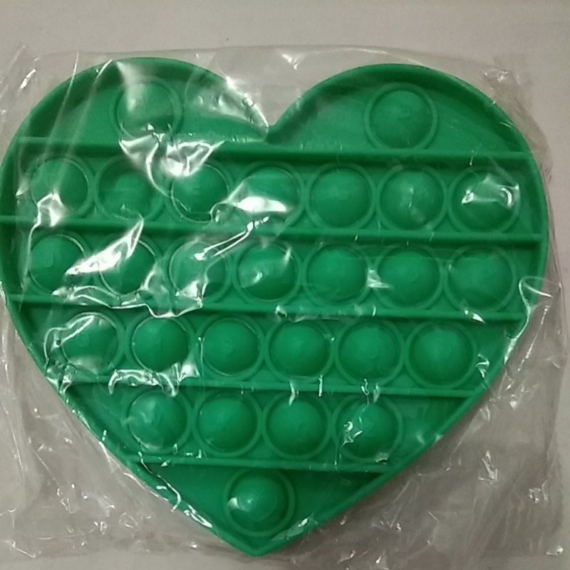 Mainan Fidget Pop It Bulat Warna Pelangi Untuk Penghilang Stress Anak-Love polos