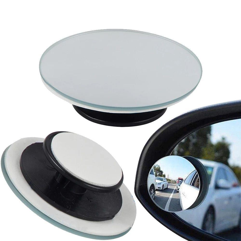 Lanfy Kaca Spion Mobil Framless Bulat Car Reverse Mirror Wide Angle 360derajat Convex Mirror Cermin Parkir Kendaraan