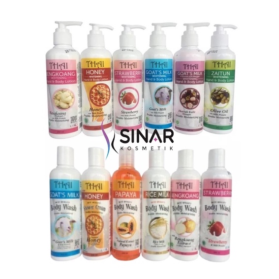 ✦SINAR✦ THAI Whitening Hand &amp; Body Lotion | Body Wash - Shower Cream - Sabun Cair 250ml