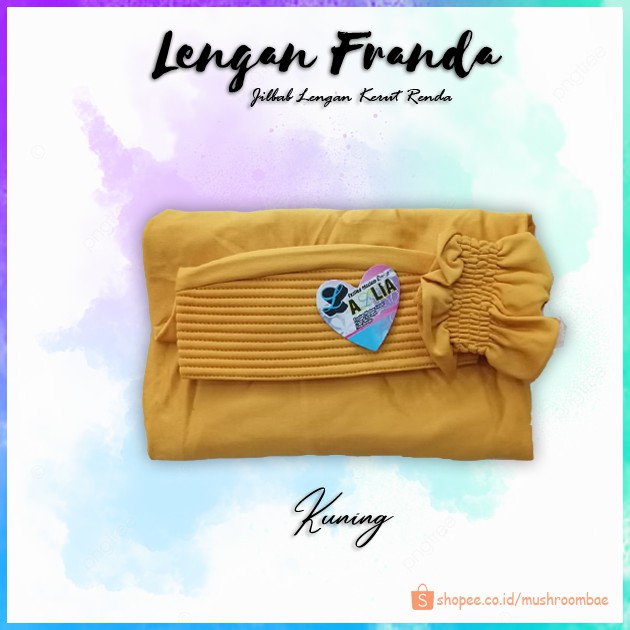 Jilbab Lengan Franda Hijab Lengan Syari Renda by Azlia-Kuning