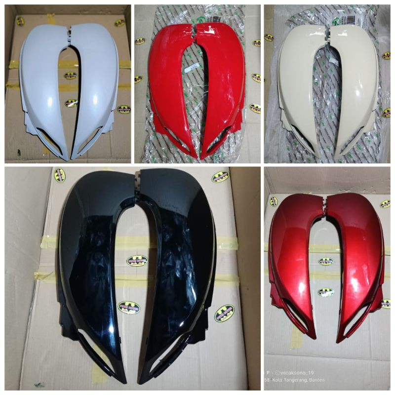 cover body  belakang body belakang kanan kiri scoopy fi esp 2014-2016 merah hitam putih cream