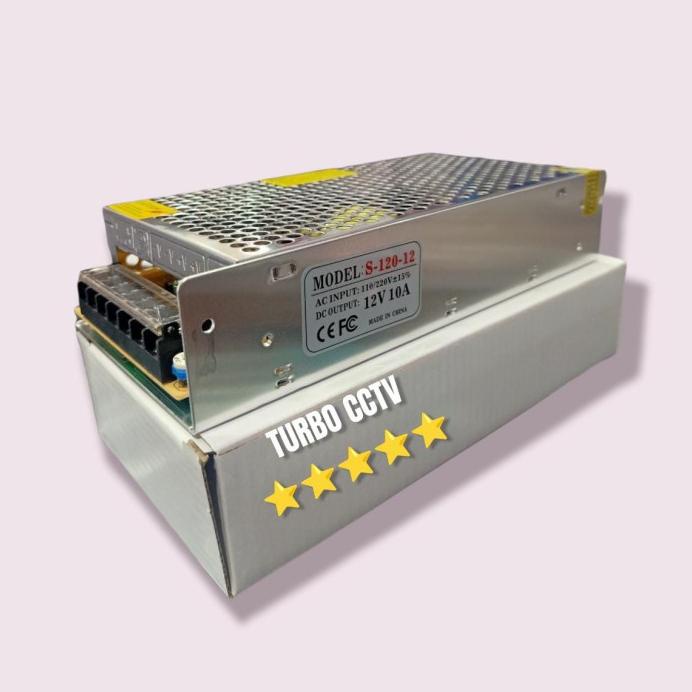 Power Supply Adaptor Switching 12V 10A / Trafo 12 Volt 10 Ampere Terlaris R34A