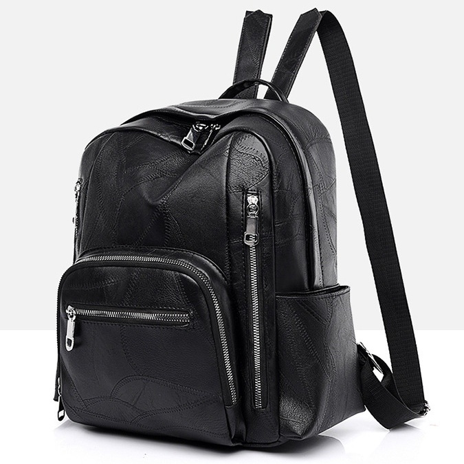 TAS RANSEL WANITA IMPORT KULIT HITAM MANIYA TA485B5 PREMIUM BACKPACK SEKOLAH BESAR PUNGGUNG GENDONG KERJA KULIAH FASHION KOREA REMAJA BATAM BRANDED