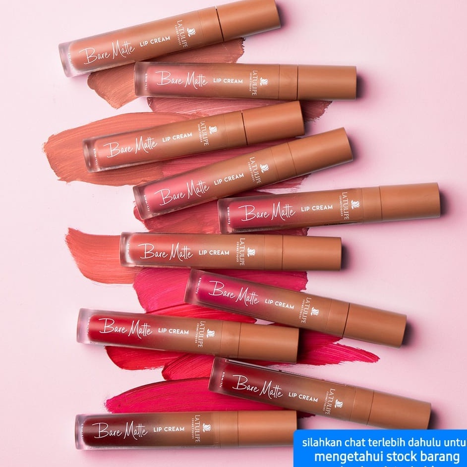 LATULIP BARE MATTE LIP CREAM PEWARNA BIBIR LIPSTICK LATULIPE KOSMETIK