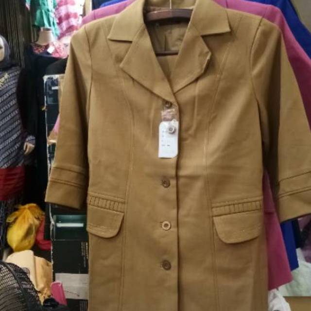 Stelan blazer kerja pemda/pns/ tangan 3/4 dan rok pendek