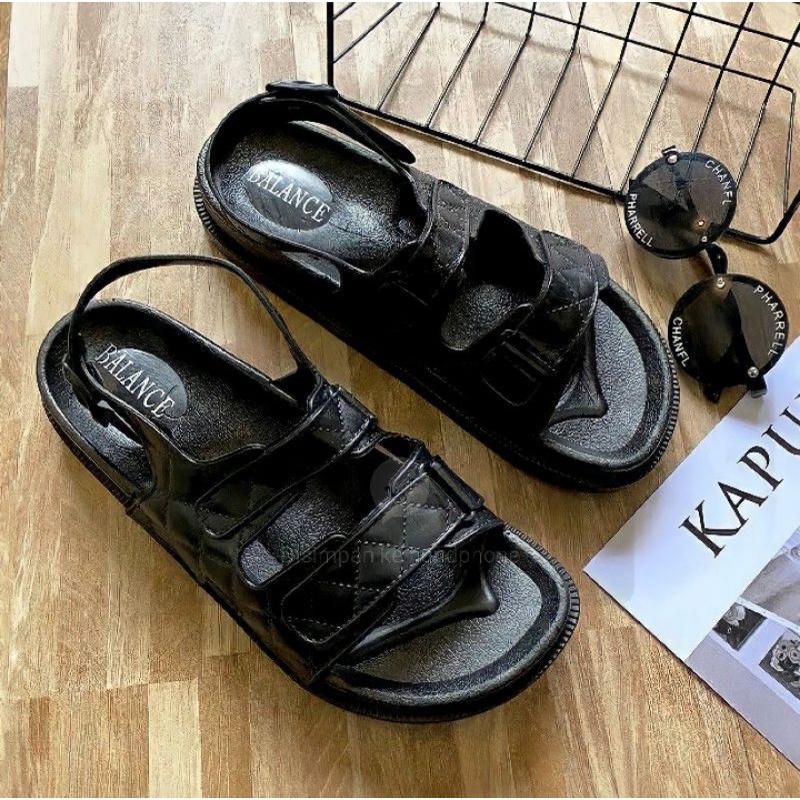 Sepatu Sandal Jelly Wanita Sandal Gunung Jelly Wanita Sandal Tali Jelly Khusus Hitam Breslin 1728