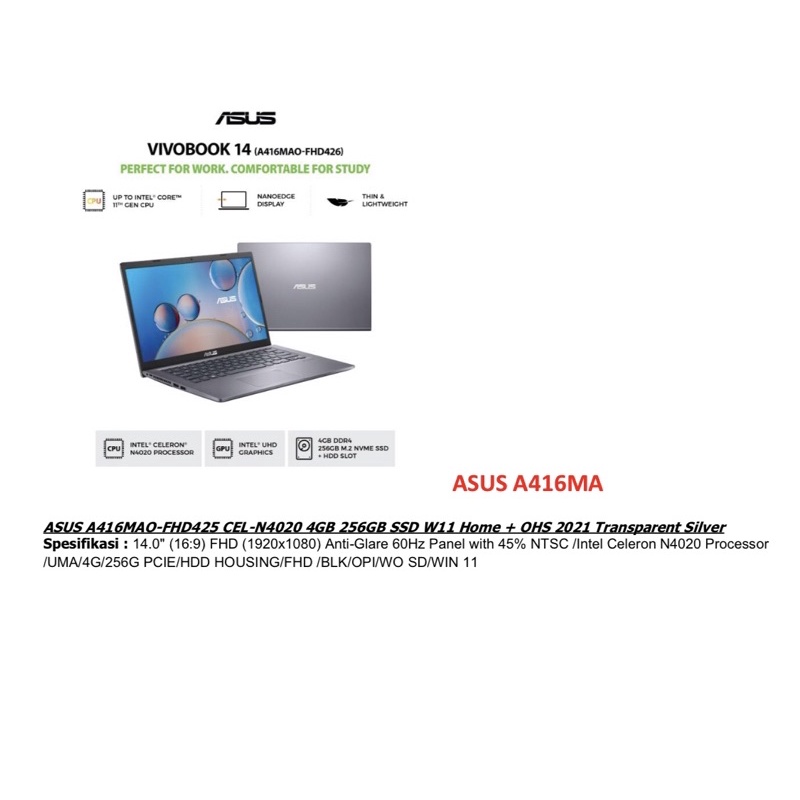 Laptop Asus A416MA