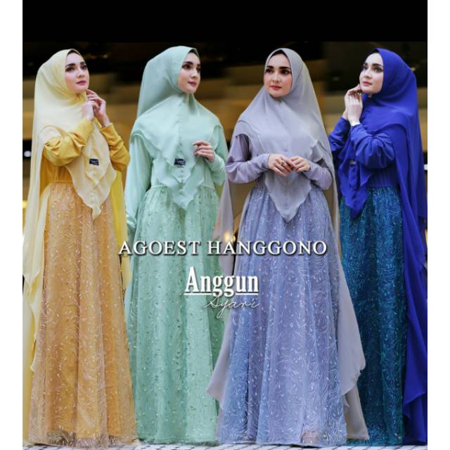 ORI💗💗💗  syari ANGGUN BY AGOEST HANGGONO  gamis pesta brukat polos termurah