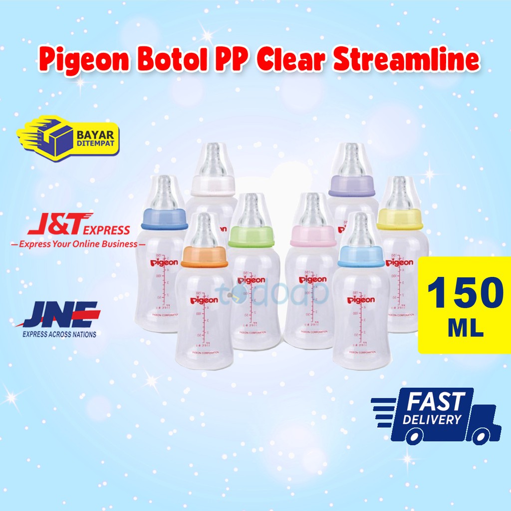 Pigeon Botol PP Clear Streamline 150Ml - Botol Susu Bayi