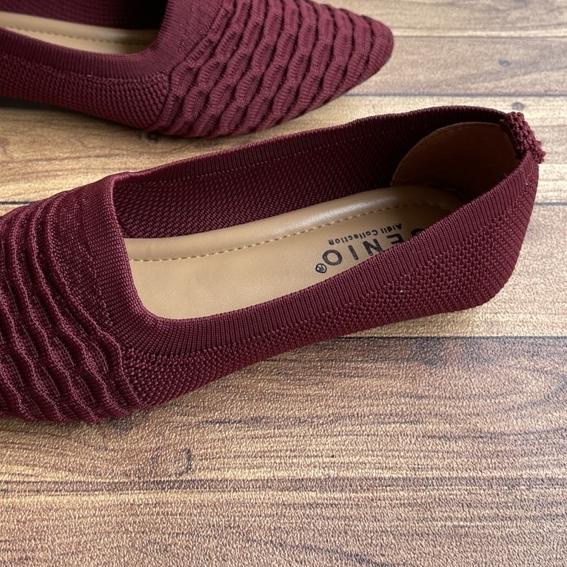 ♦ Sepatu flat Wanita Rajut Impor Genio ✤