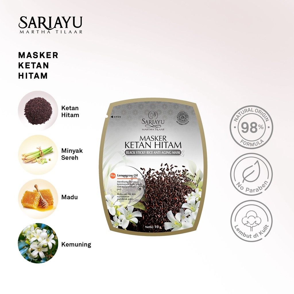 ★ BB ★ Sariayu Masker Bubuk Sachet 10gr - Masker Organik - Sari Ayu