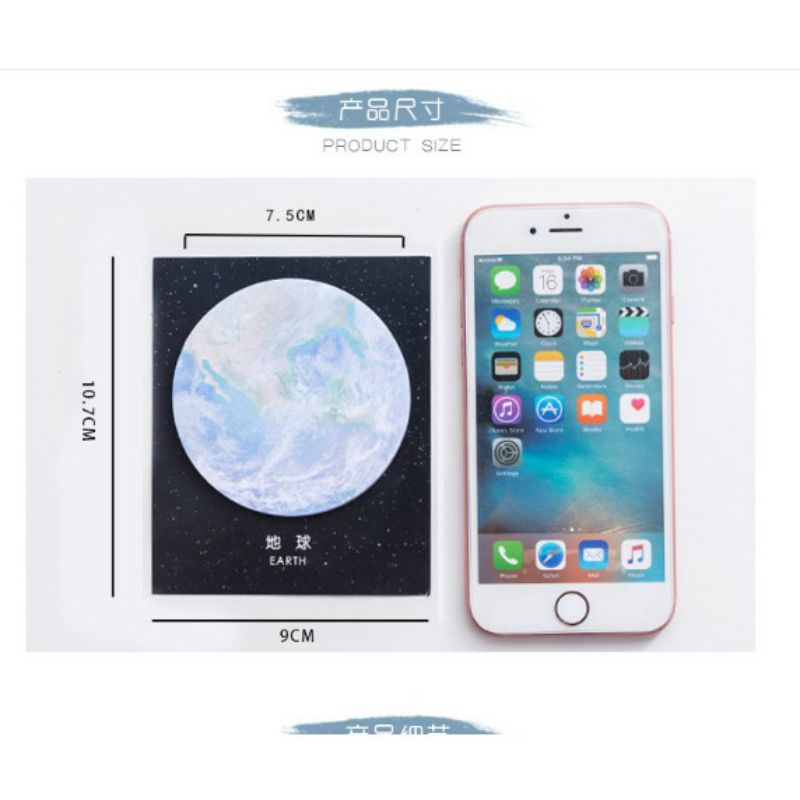 [MYUME.STORE] sticky note planet galaxy notes memo planet-6