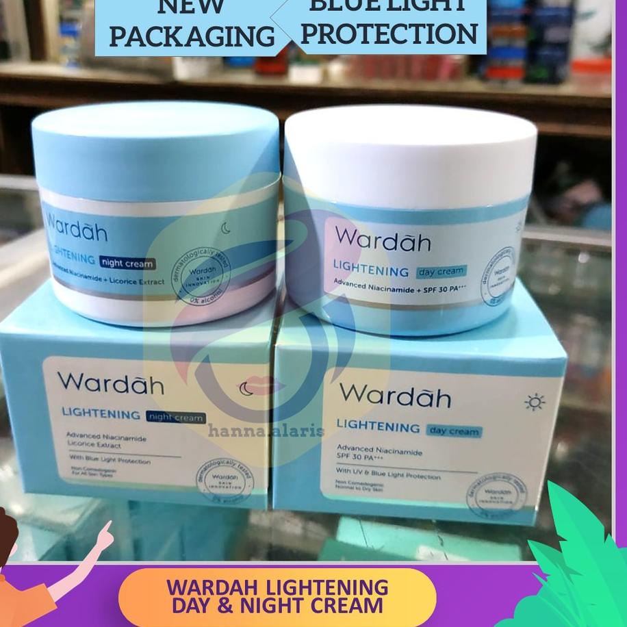 𝓧𝓨𝓩 Wardah Lightening Day & Night Cream SPF30 | Krim Siang dan Malam Halal Pelembab Wajah 30gr Origi