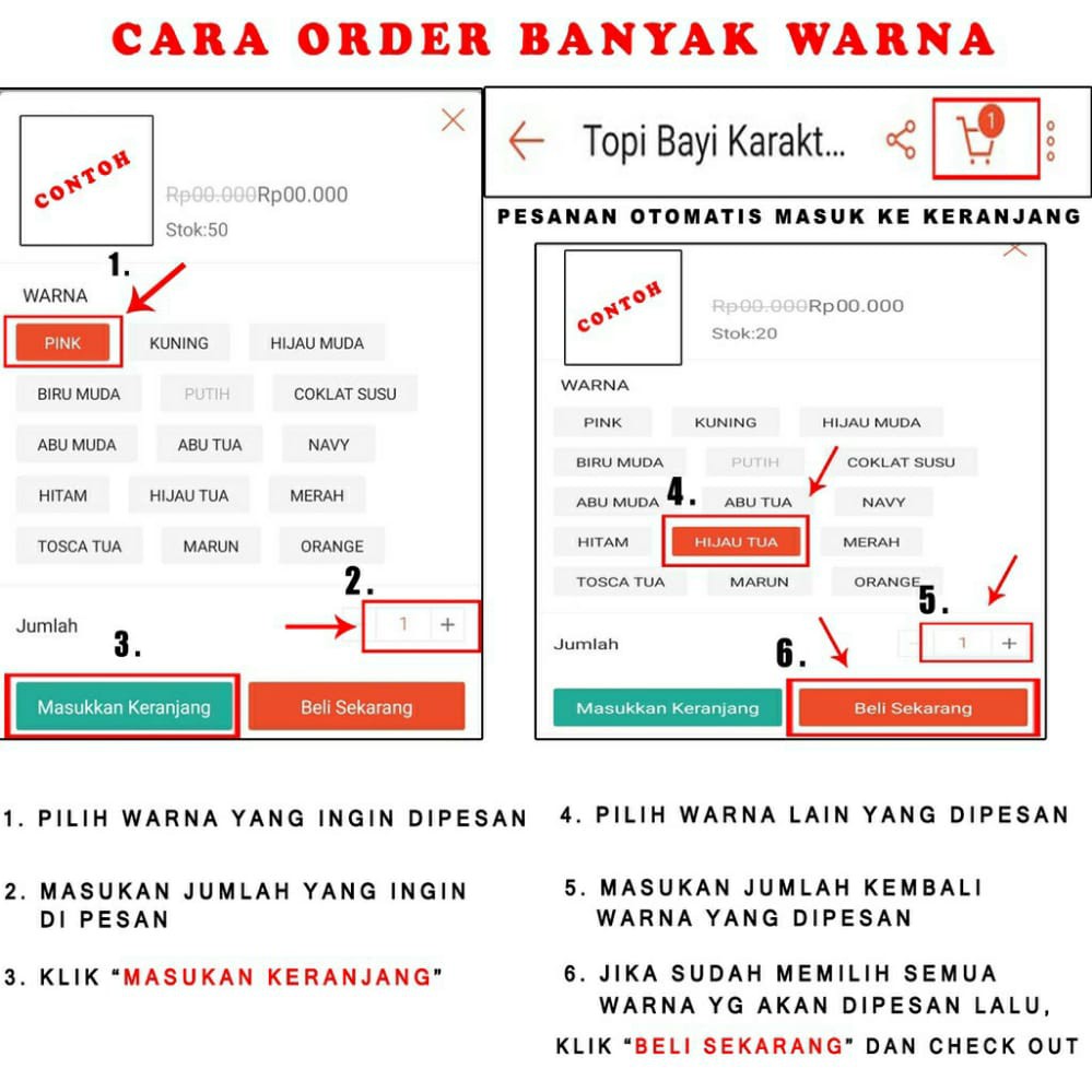 Kupluk Bayi Aksen Pompom Jambul Laki Laki Perempuan Usia 0 - 3 Tahun