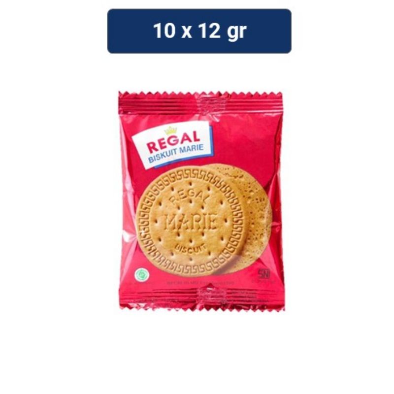 

Biskuit Marie Regal 12 gram (1 renceng isi 10 pcs)